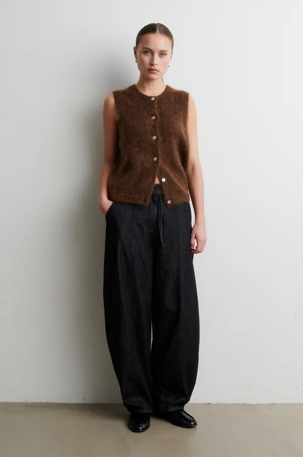 Brook Knit Button Vest — Carafe