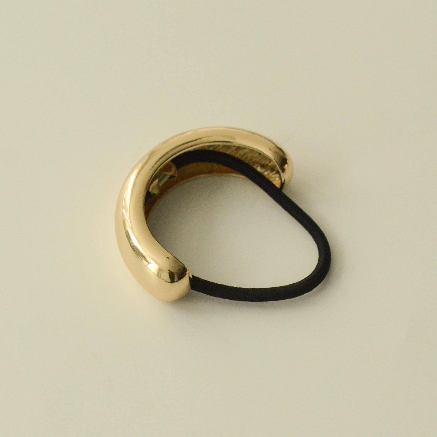 Wide Metal Cuff Hair Tie — Gold