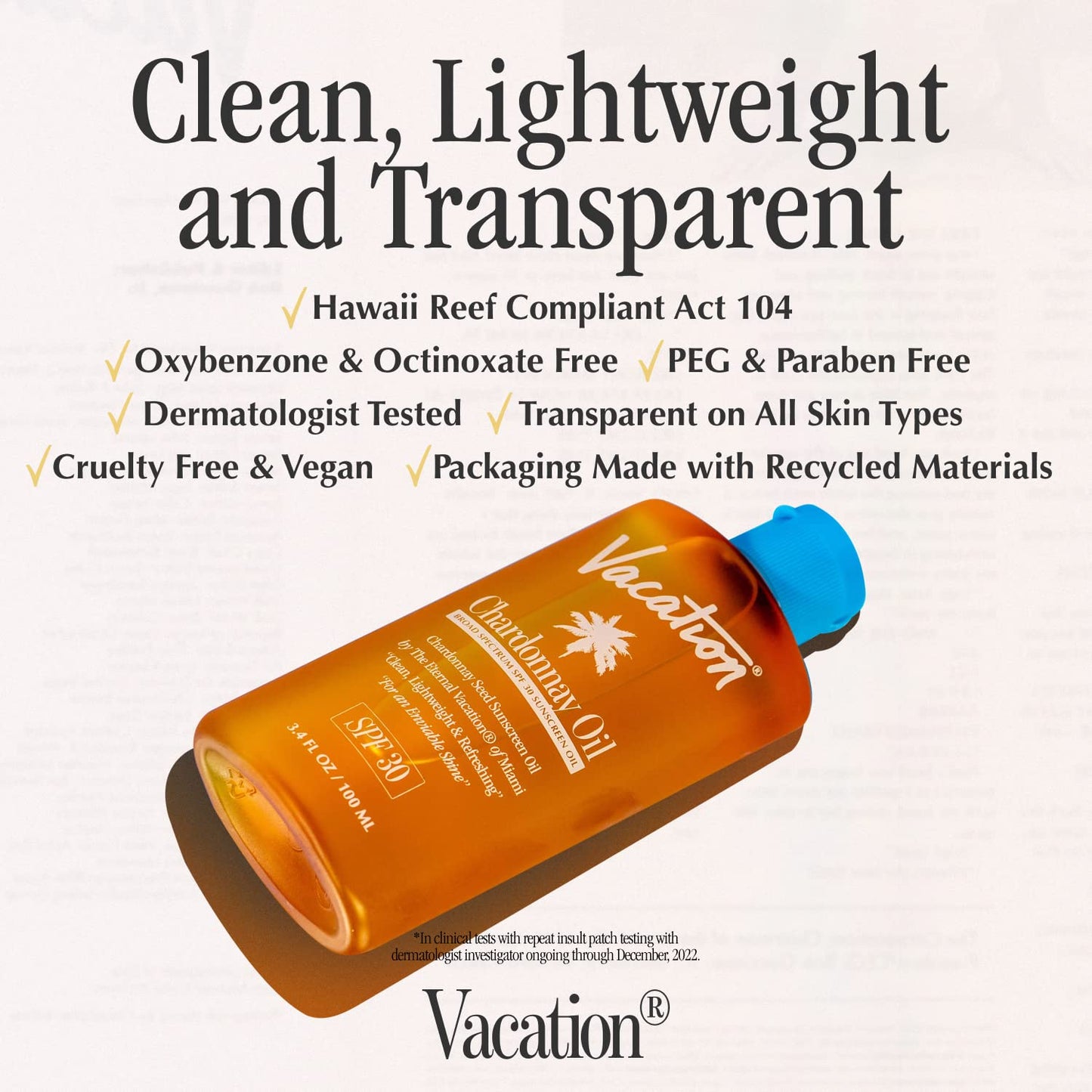 Vacation Inc. Chardonnay Oil SPF 30 - Vincent Park - {{shop.address.city}} {{ shop.address.country }}