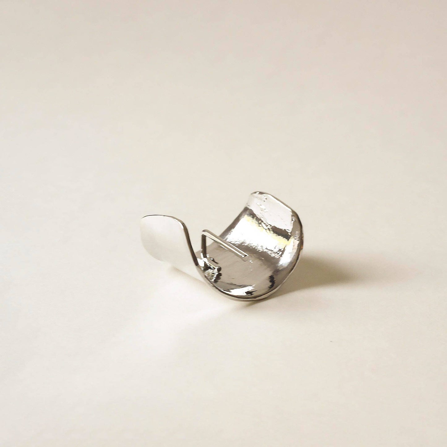 Metal Hair Ponytail Cuff Stick — Silver