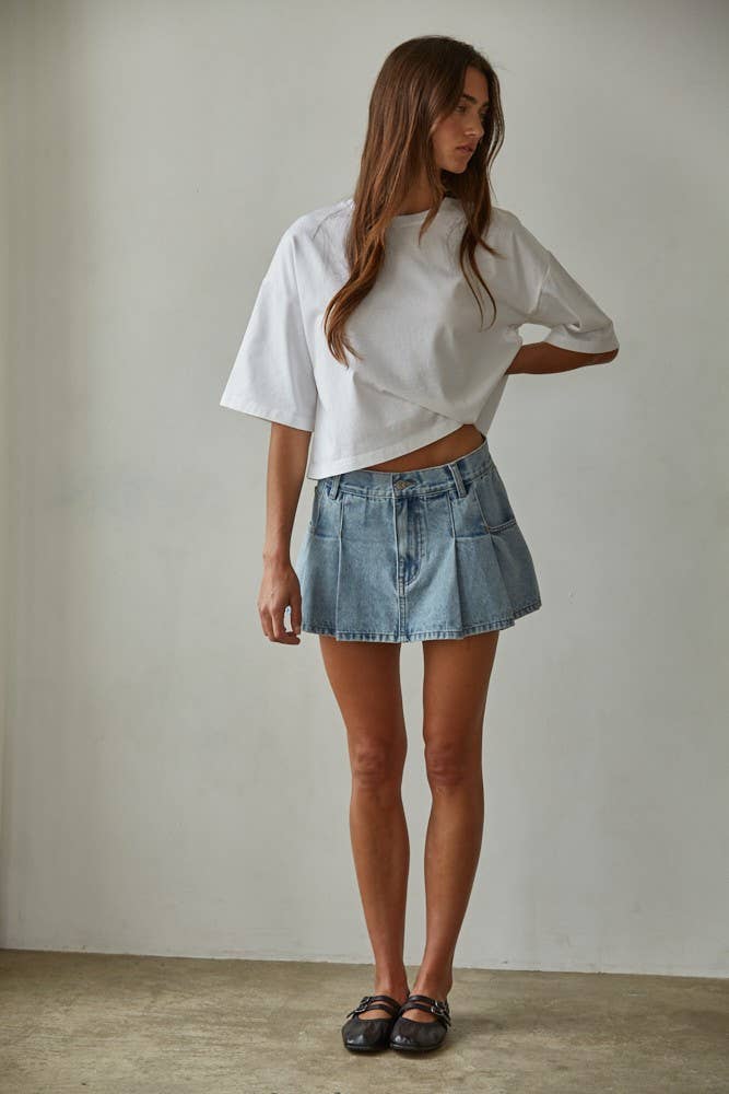 By Together Knit Oversized Drop Shoulder Tee