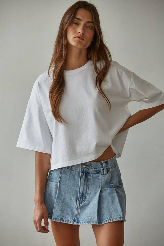By Together Knit Oversized Drop Shoulder Tee