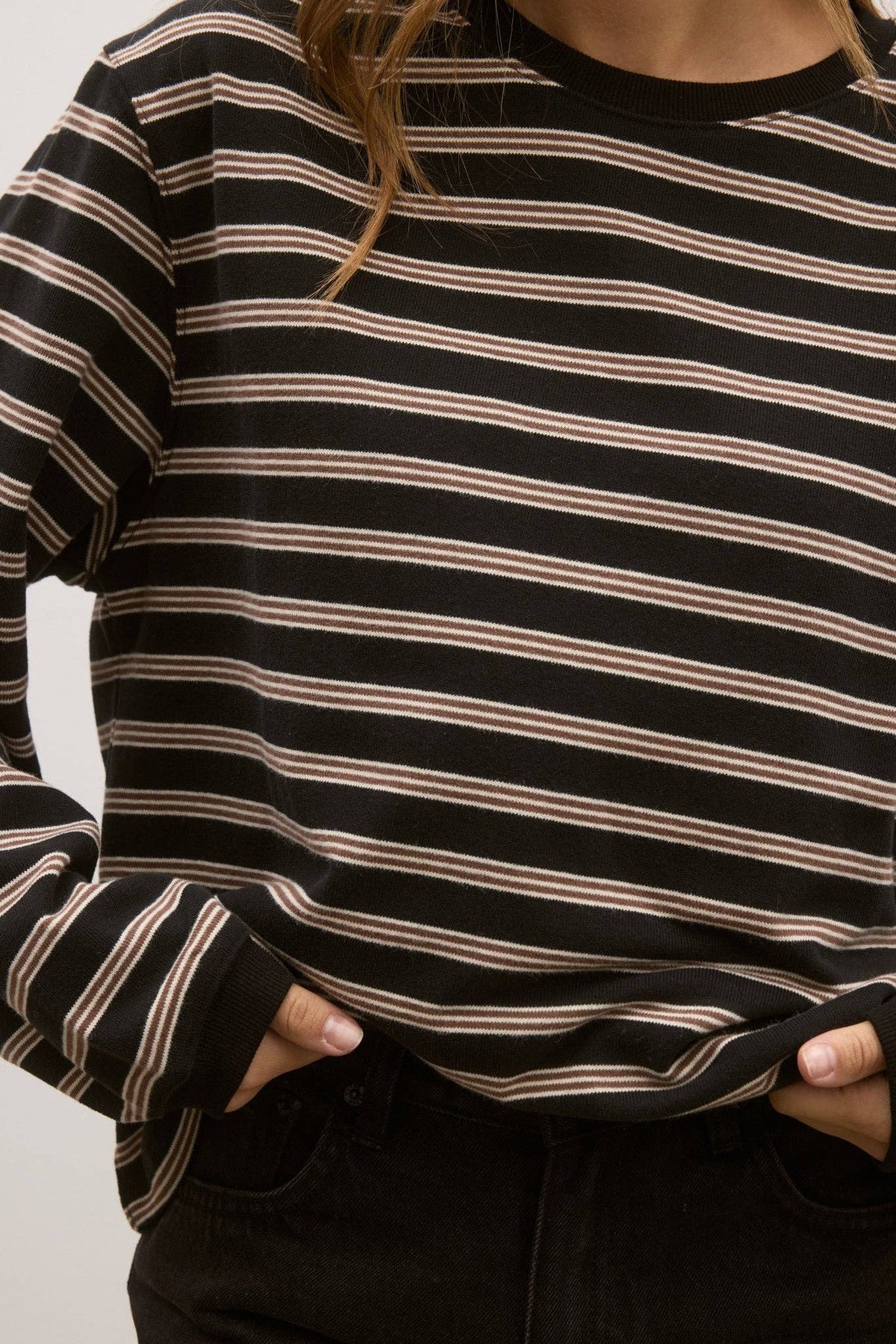 Lee Long Sleeve Tee — Brown Stripe