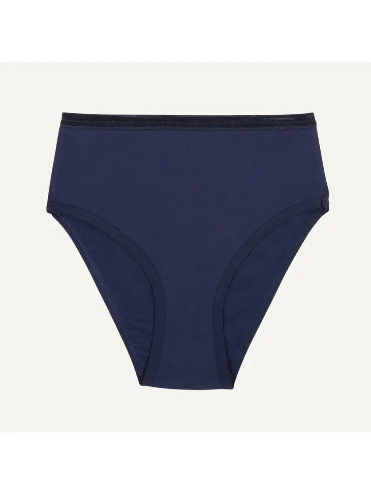 Subset Organic Cotton High Rise Brief - Marine