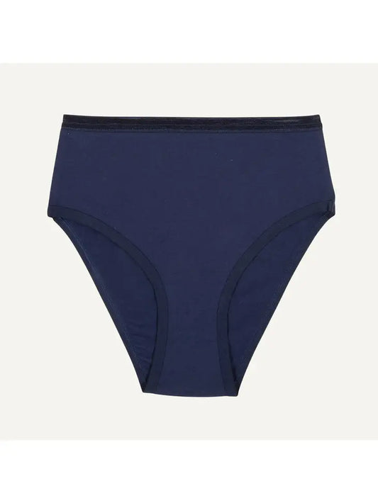 Subset Organic Cotton High Rise Brief - Marine