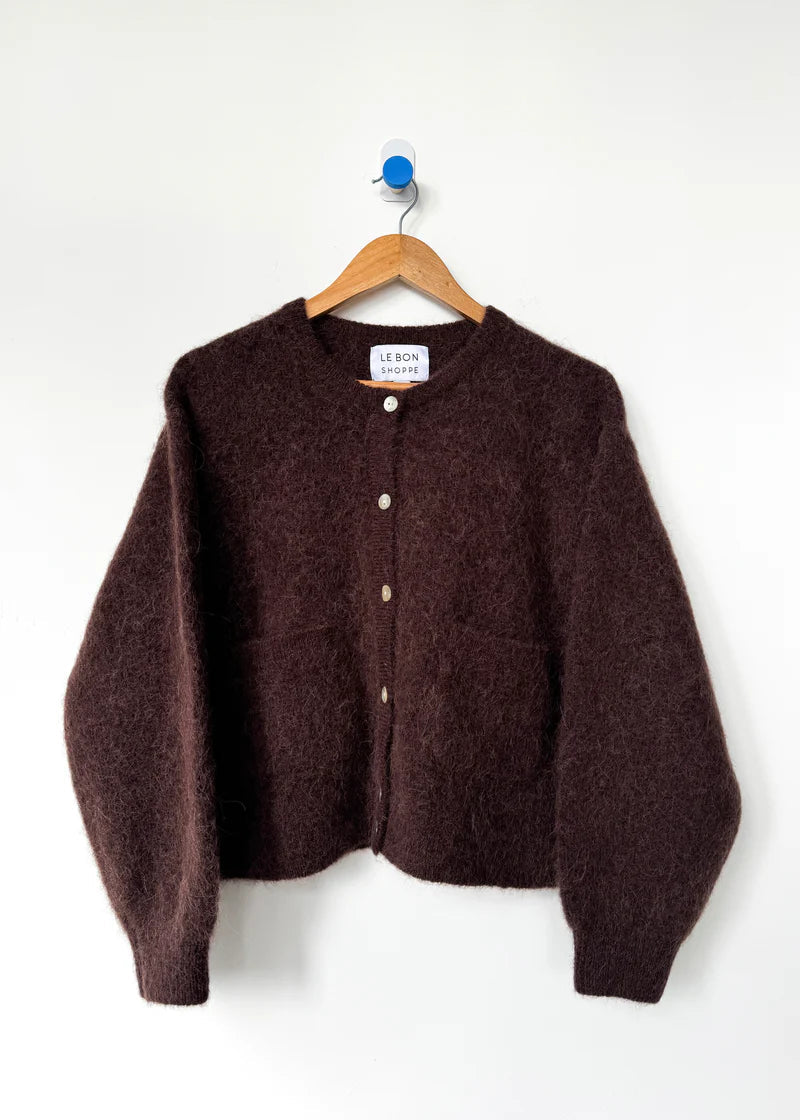 Amélie Alpaca Cardigan - Chocolate