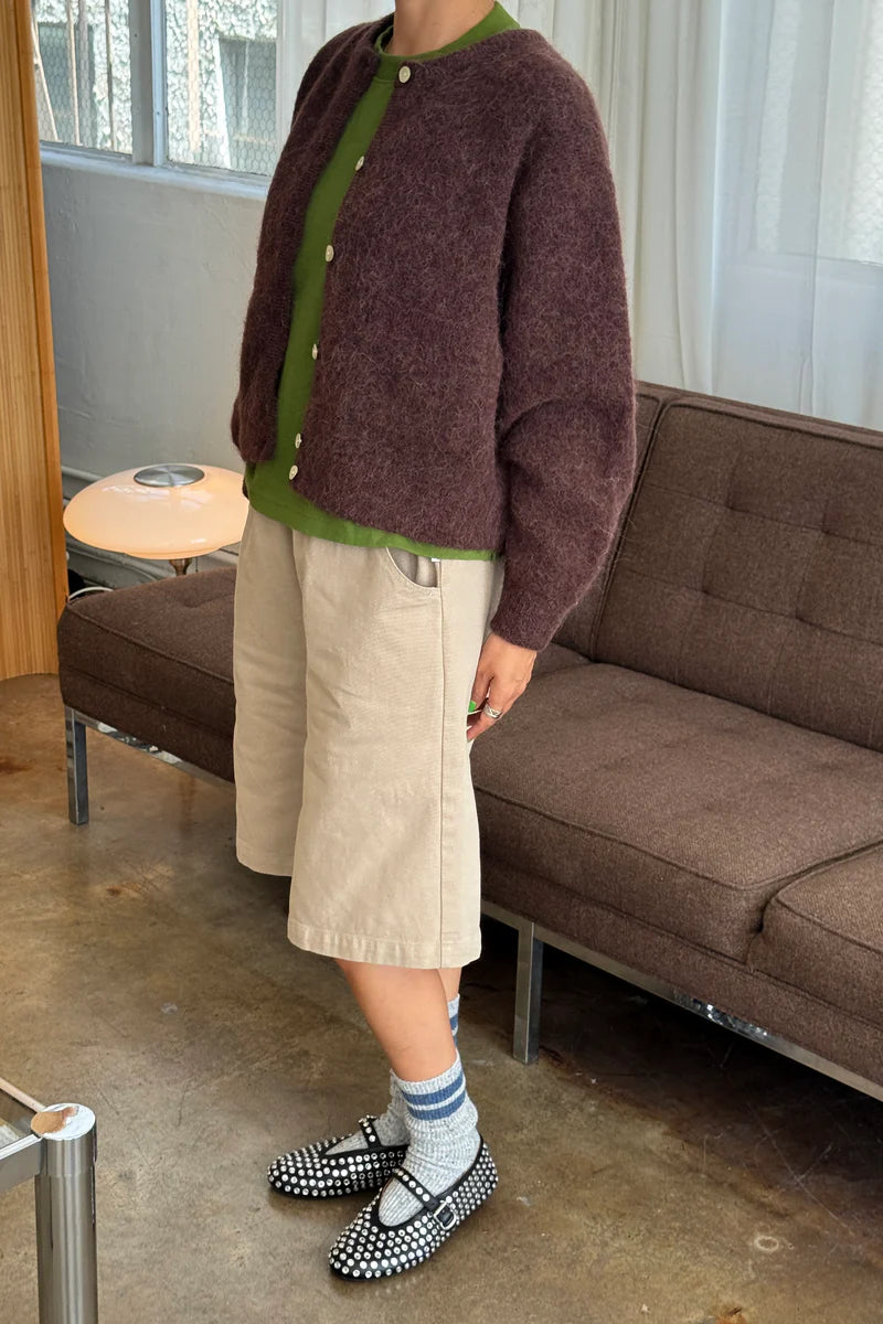Amélie Alpaca Cardigan - Chocolate