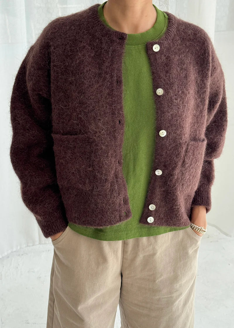 Amélie Alpaca Cardigan - Chocolate
