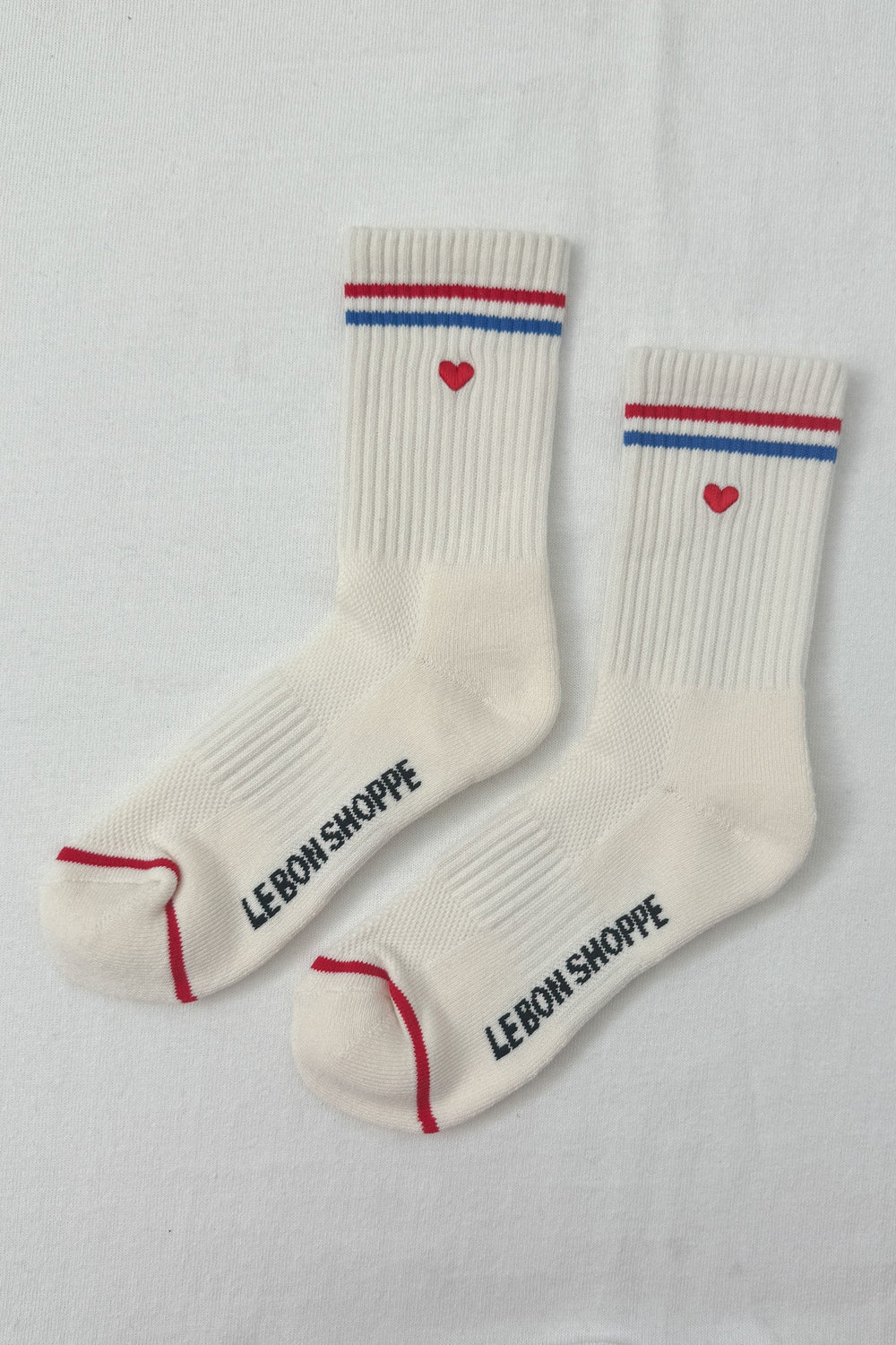 Embroidered Boyfriend Socks — Milk Heart