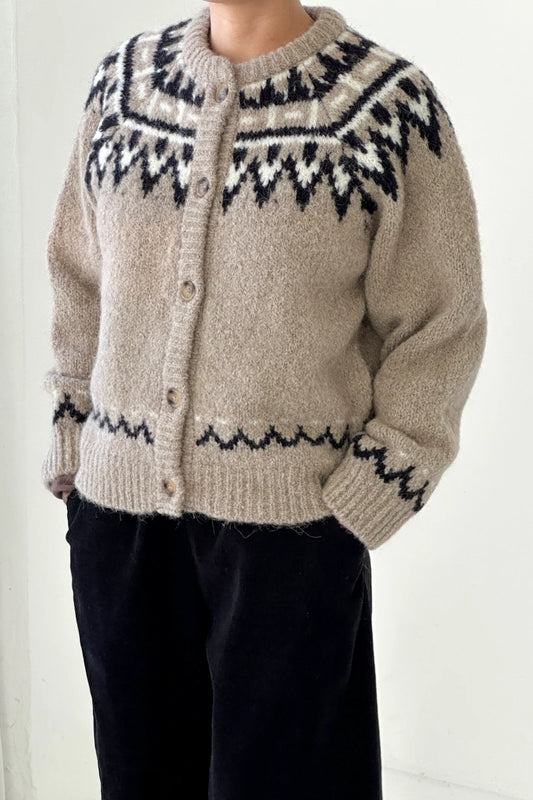 Alpaca Cabin Cardigan — Beige
