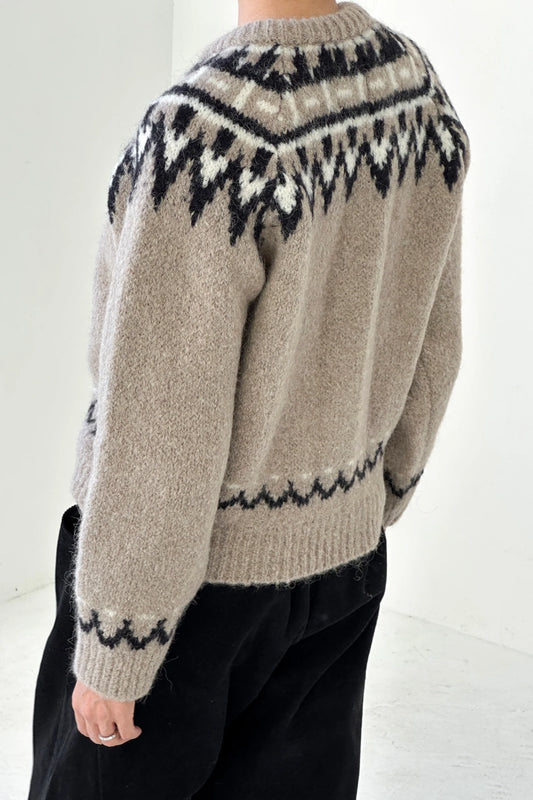 Alpaca Cabin Cardigan — Beige
