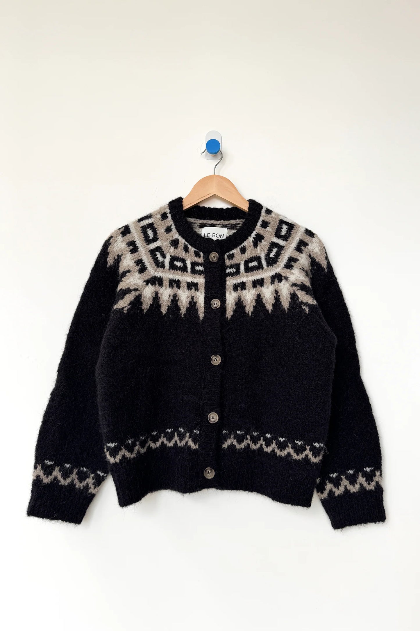 Alpaca Cabin Cardigan — Black