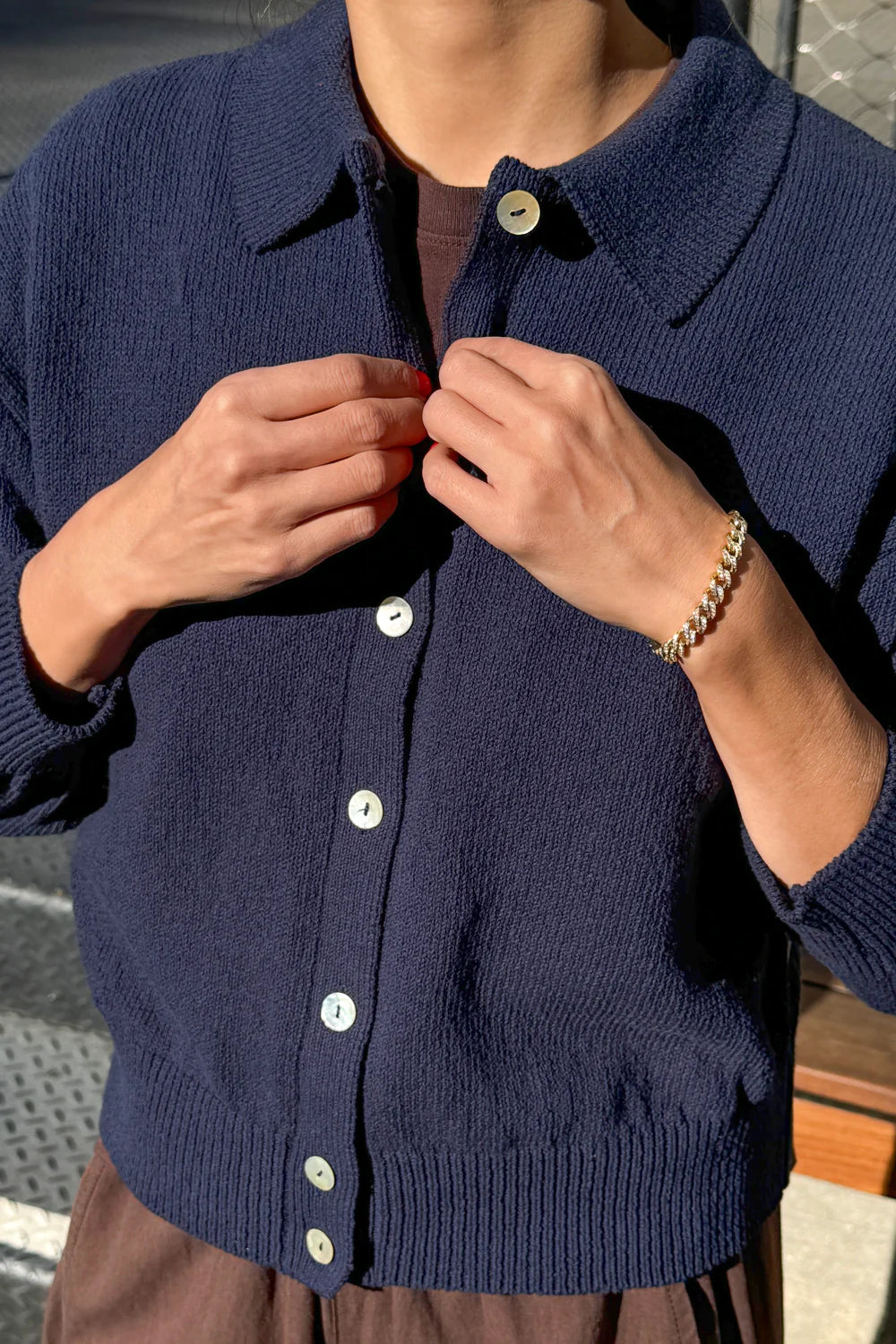 Club Cardigan — Navy