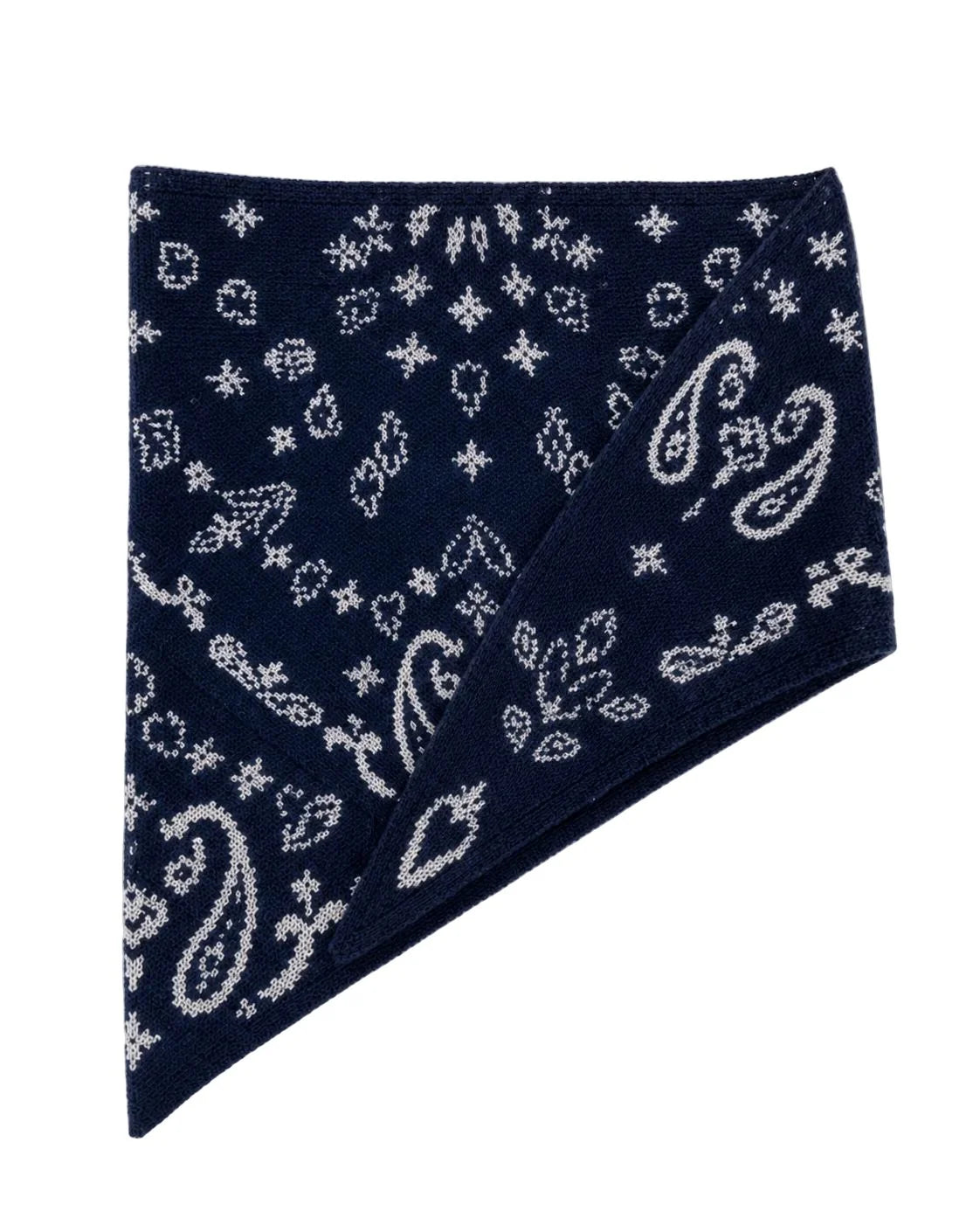 Cashmere Bandana Scarf — Navy