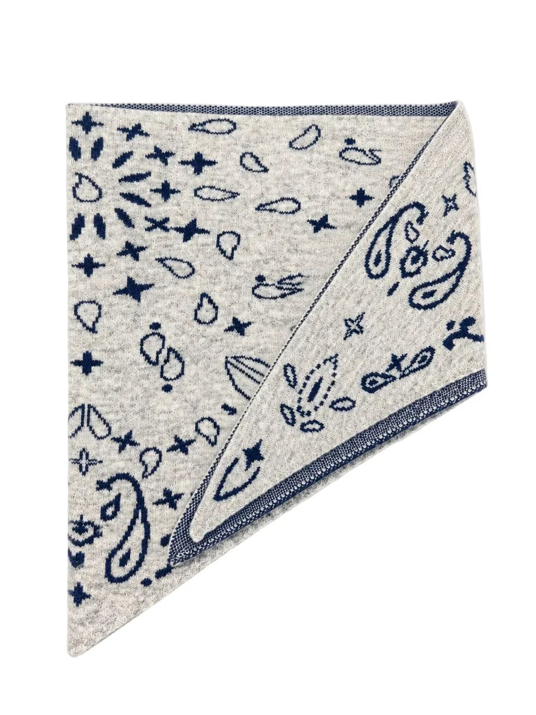 Cashmere Bandana Scarf — Grey