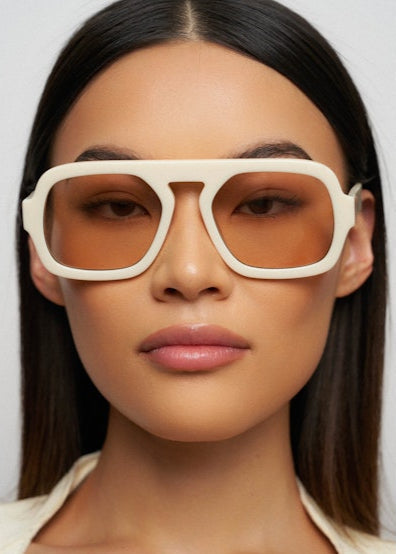 Jane Sunglasses - Ivory White