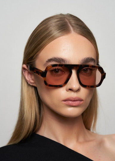 Jane Sunglasses - Dark Tortoise Olive Lens