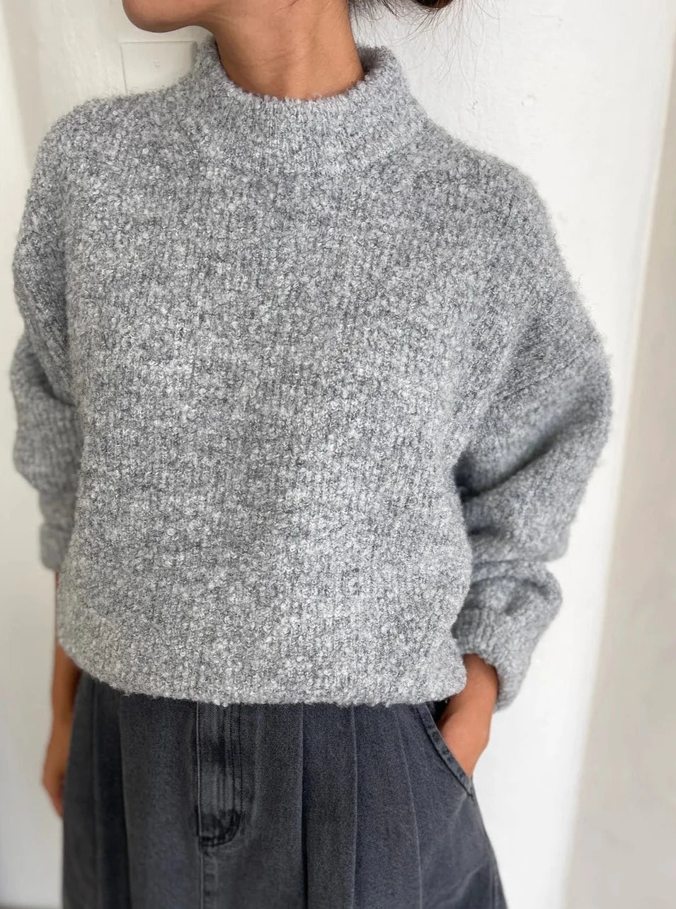 Le Bon Shoppe Elise Sweater - Heather Grey