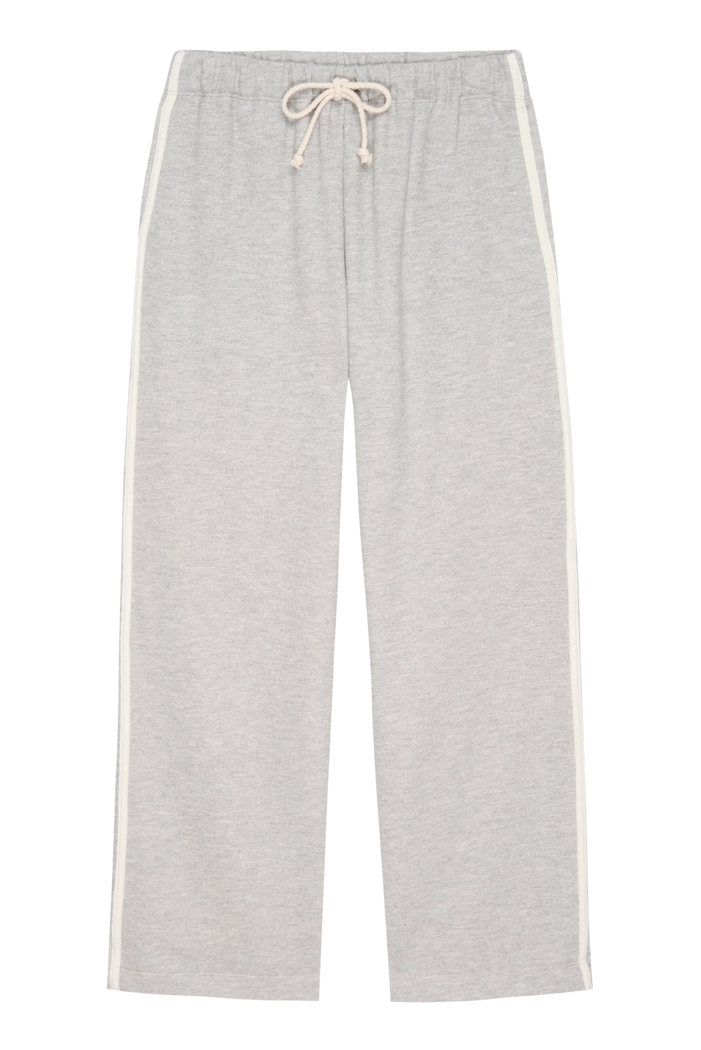 Eco Terry Stripe Crop Pant — Heather Grey