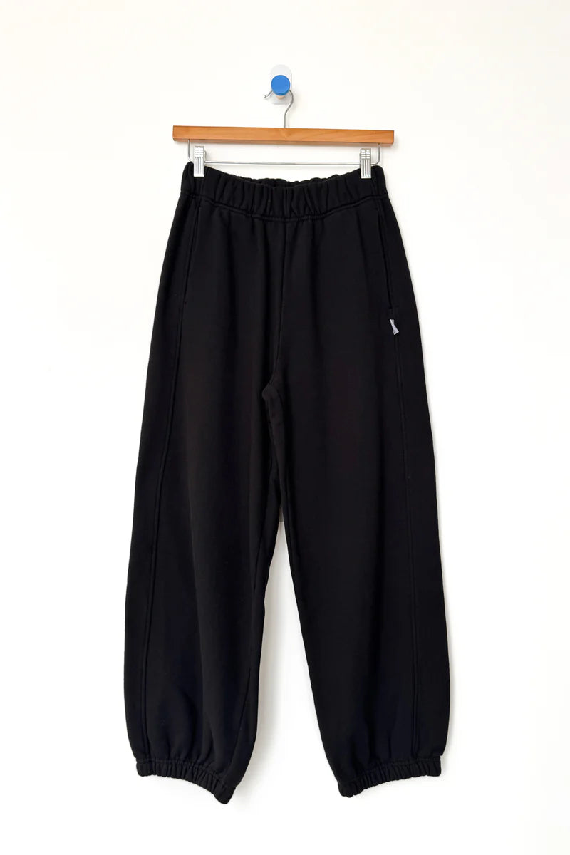 French Terry Balloon Pant — Black
