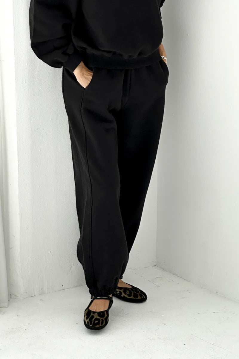 French Terry Balloon Pant — Black