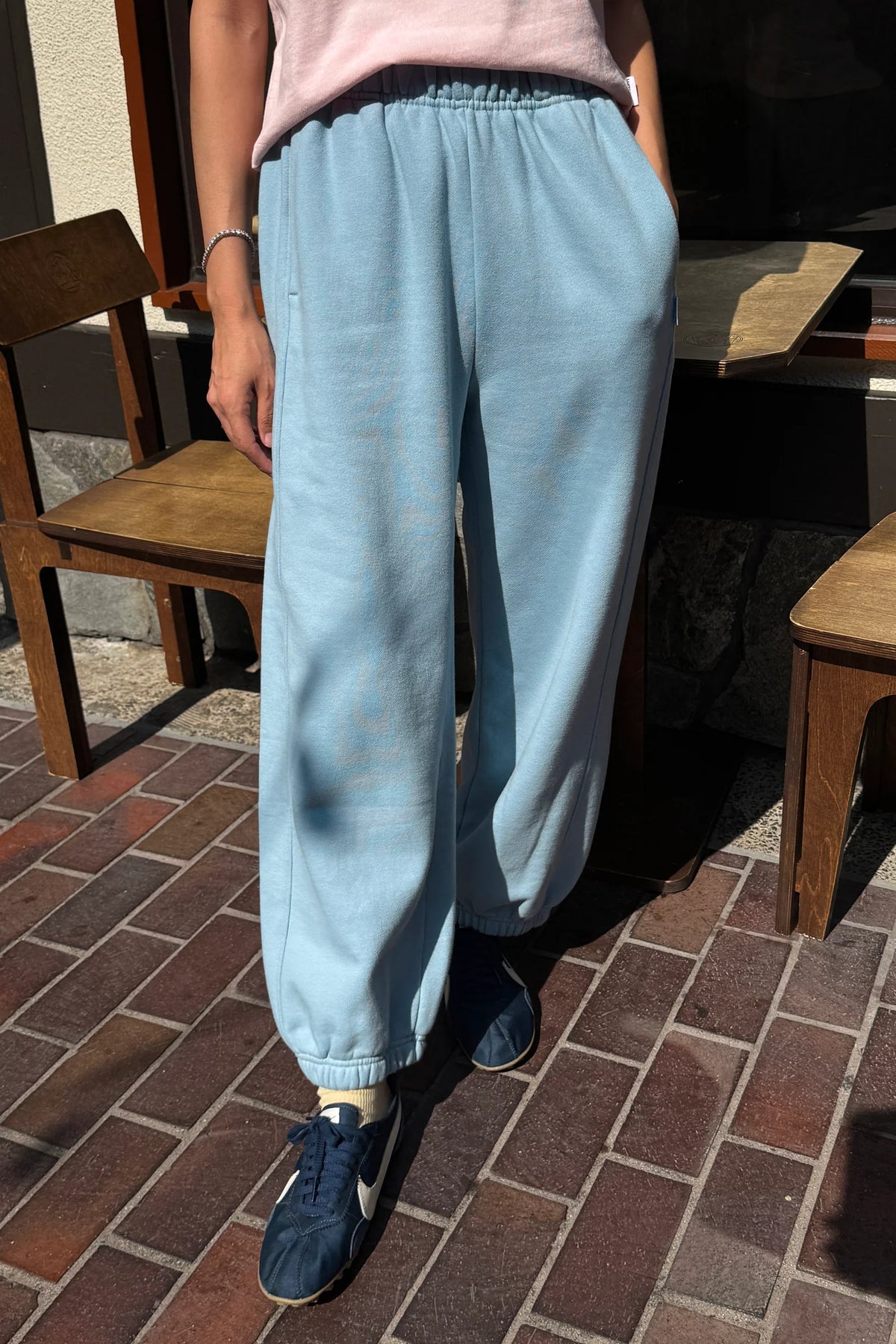French Terry Balloon Pant — Dream Blue