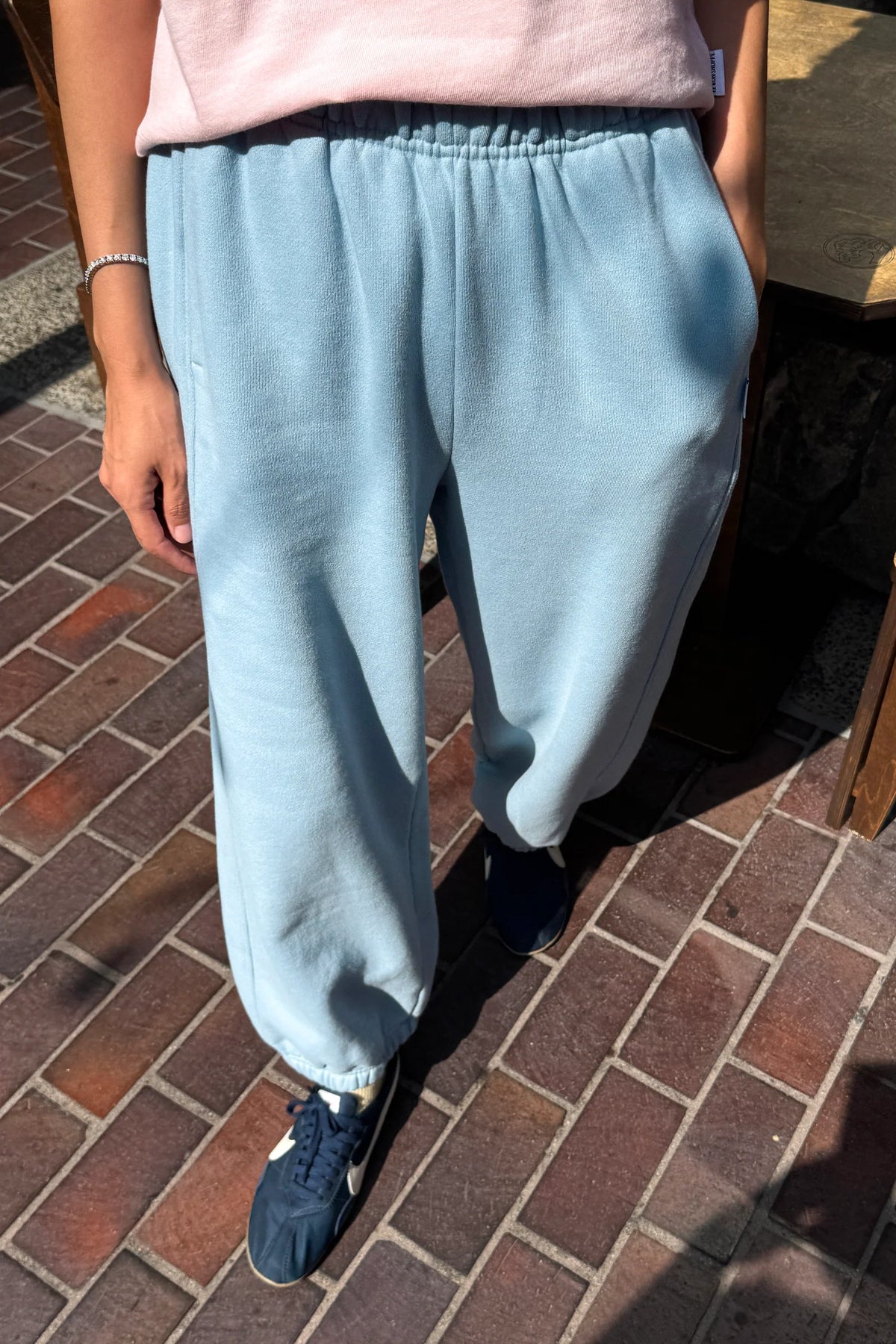 French Terry Balloon Pant — Dream Blue