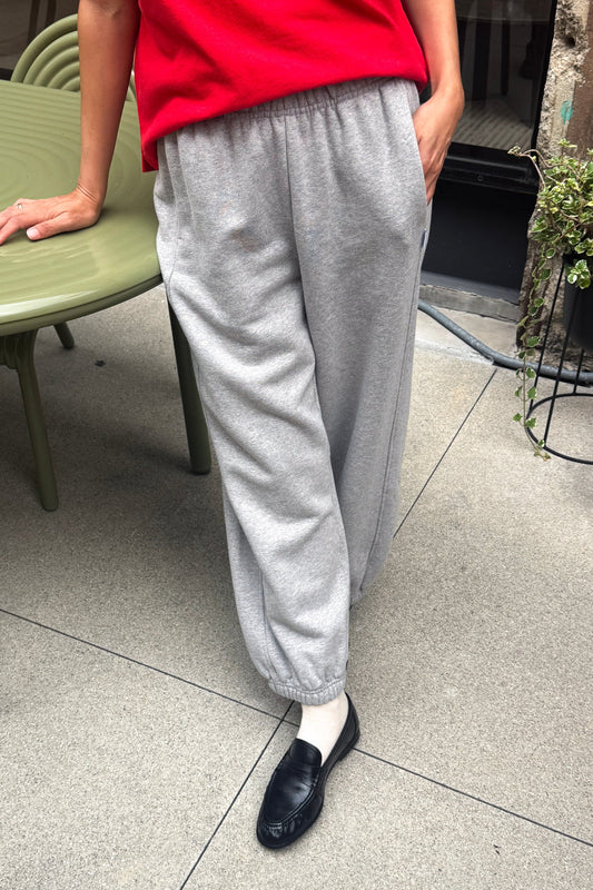 French Terry Balloon Pant — Melange Grey
