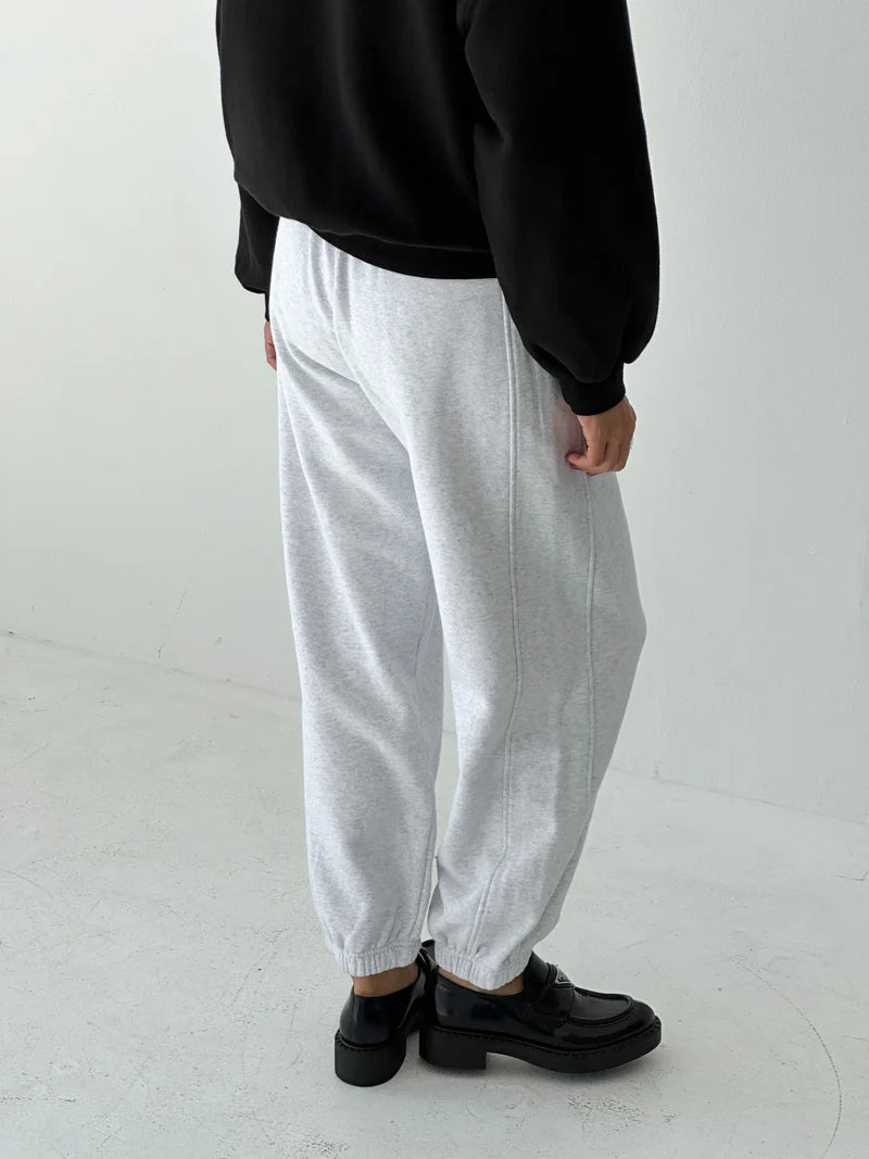 French Terry Balloon Pant — Icy Grey