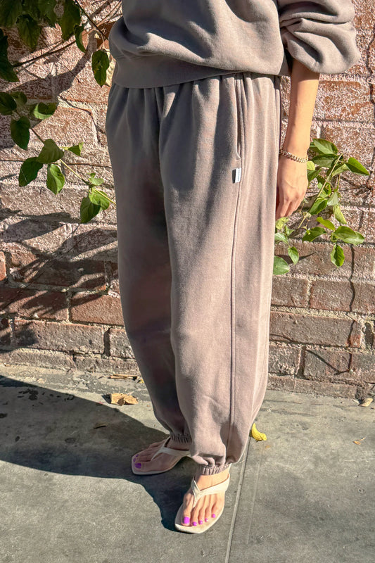 French Terry Balloon Pant — Mushroom