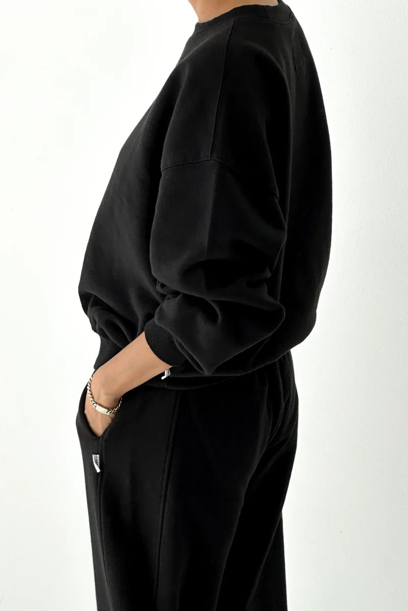French Terry Core Sweatshirt — Black