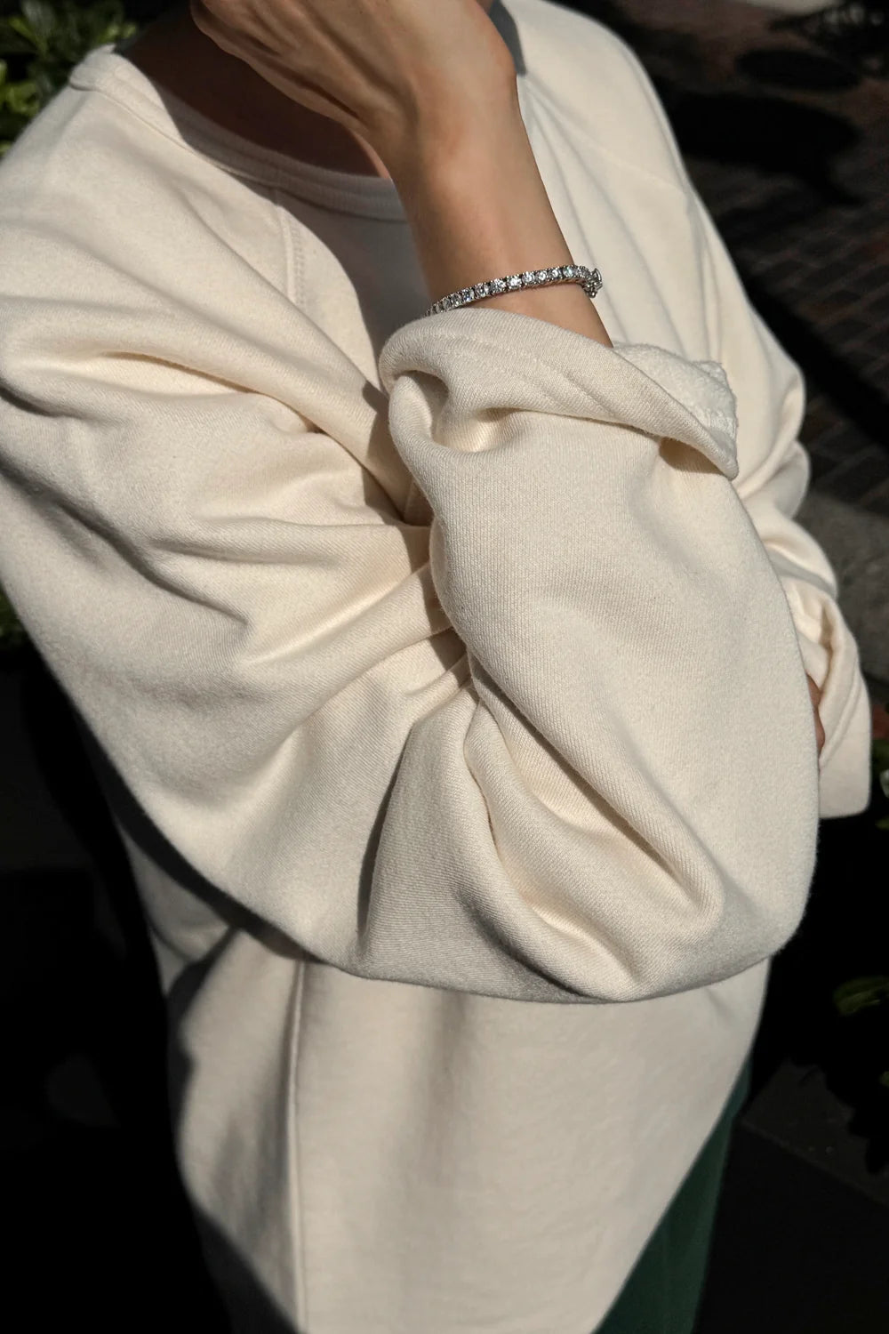 French Terry Raglan Tee — Natural