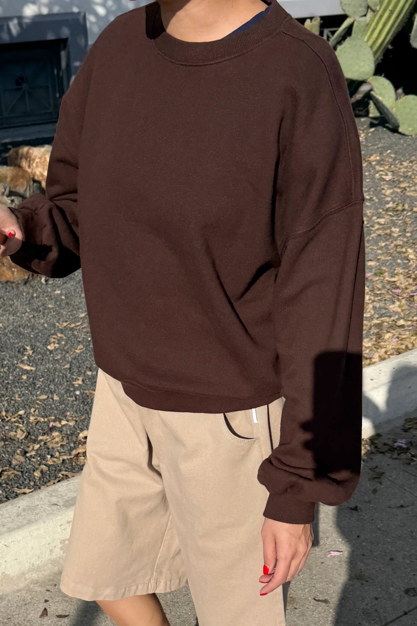 French Terry Core Sweatshirt — Cocoa Bean