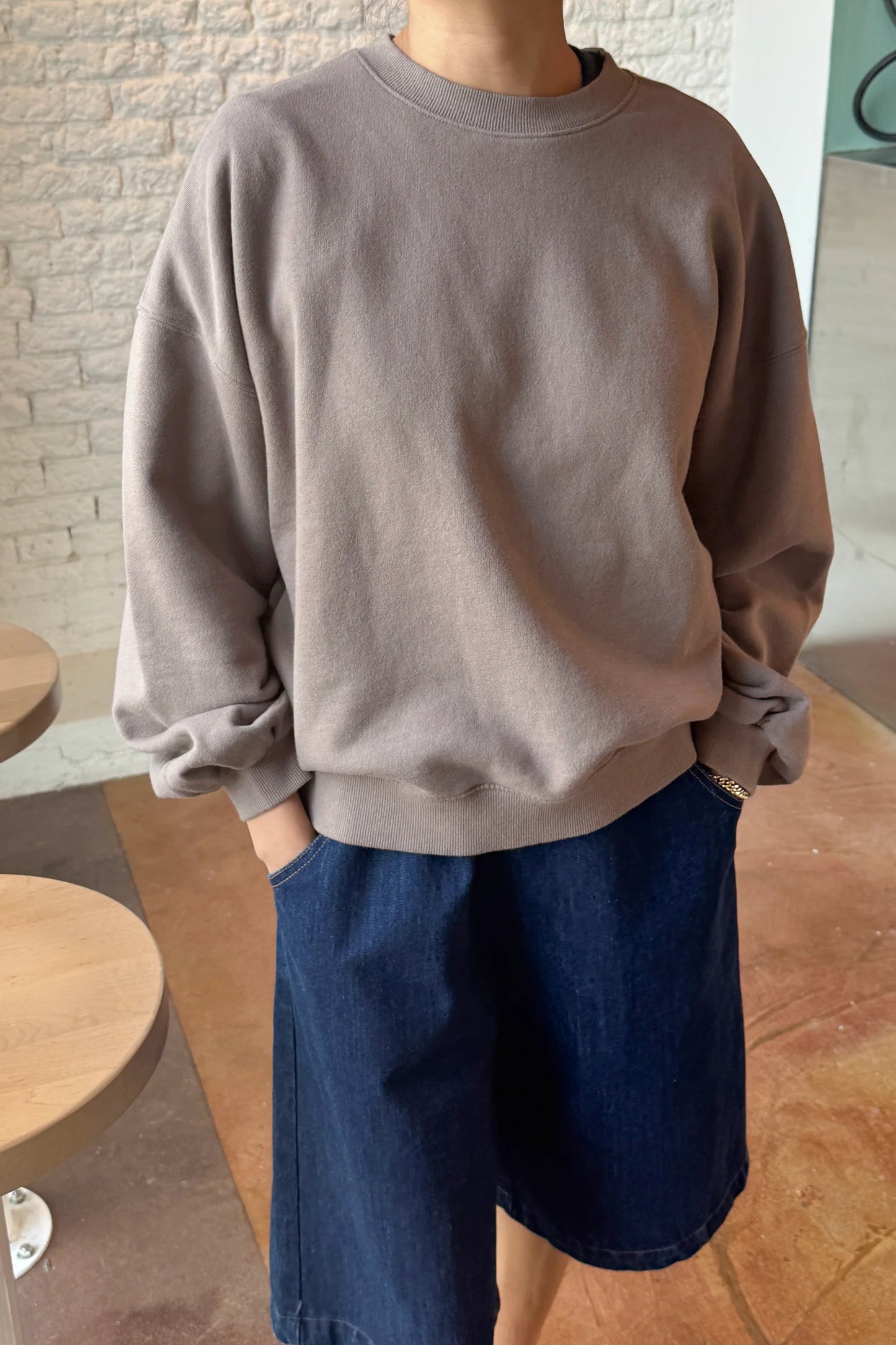 French Terry Core Sweatshirt — Mushroom