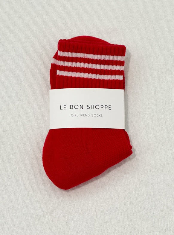 Le Bon Shoppe Girlfriend Sock - Scarlet