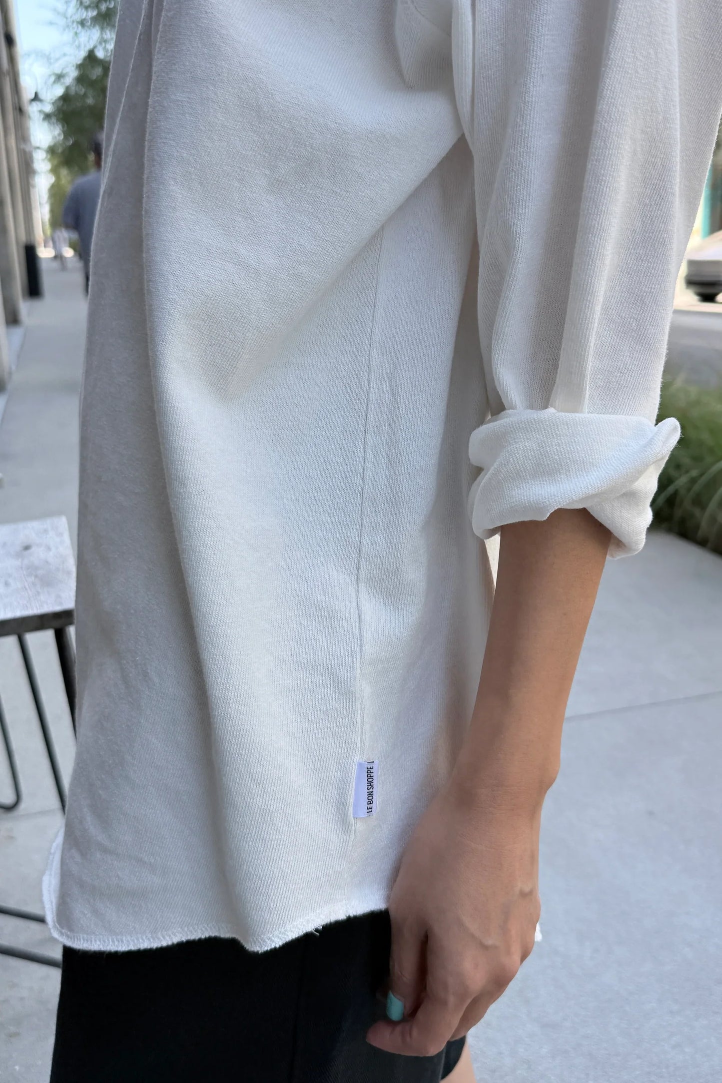 Heavy Cotton Raglan Tee — White Cotton