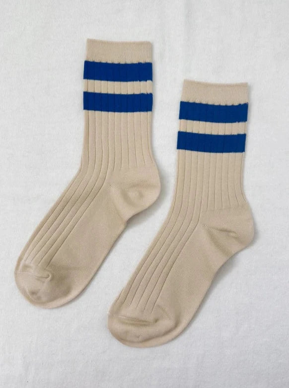 Her Varsity Socks - Azure