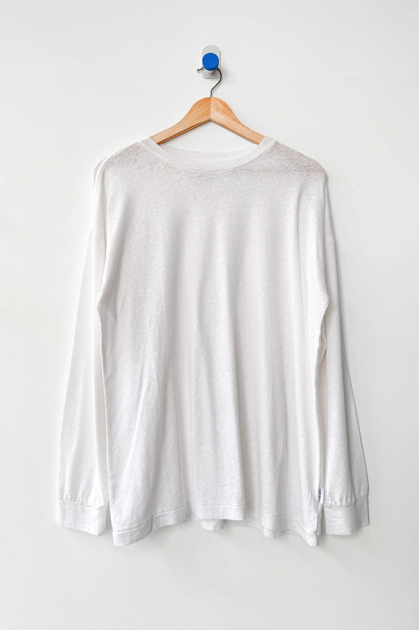 Haze Linen Blend Tee — White