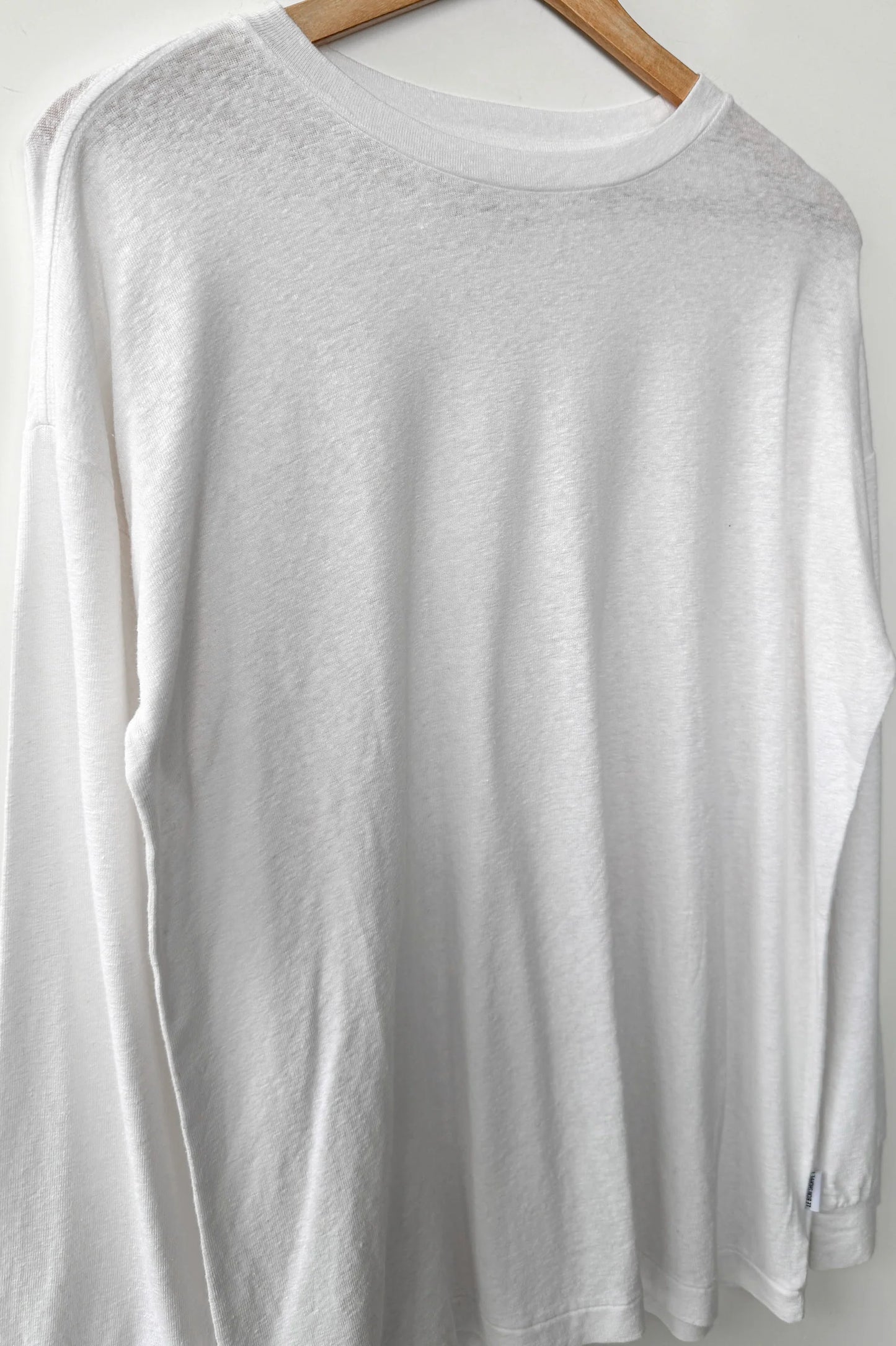 Haze Linen Blend Tee — White