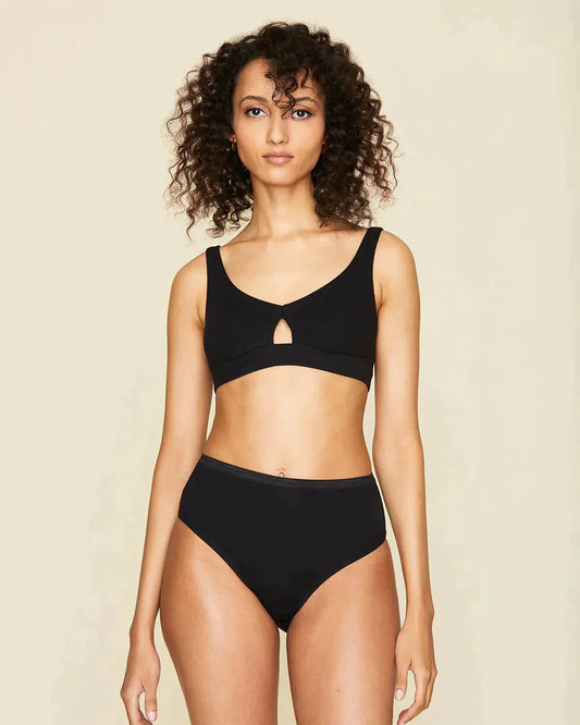 Subset Organic Cotton High Rise Brief - Stone