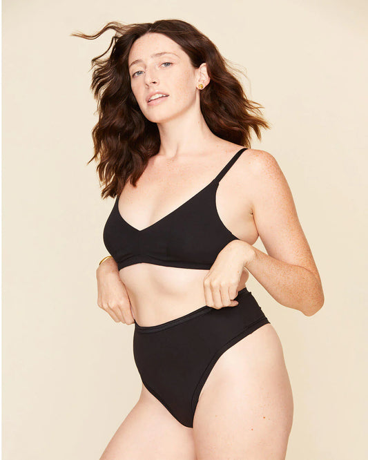 Subset Organic Cotton High Rise Thong - Lunar