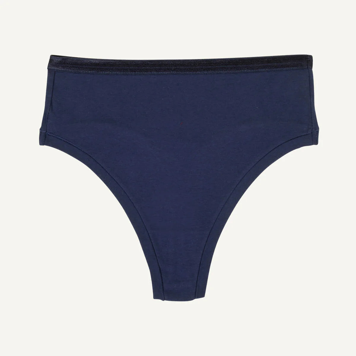 Subset Organic Cotton High Rise Thong - Marine