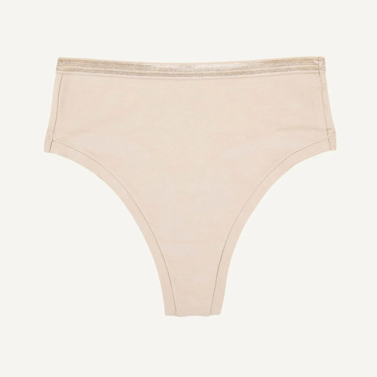 Subset Organic Cotton High Rise Thong - Stone