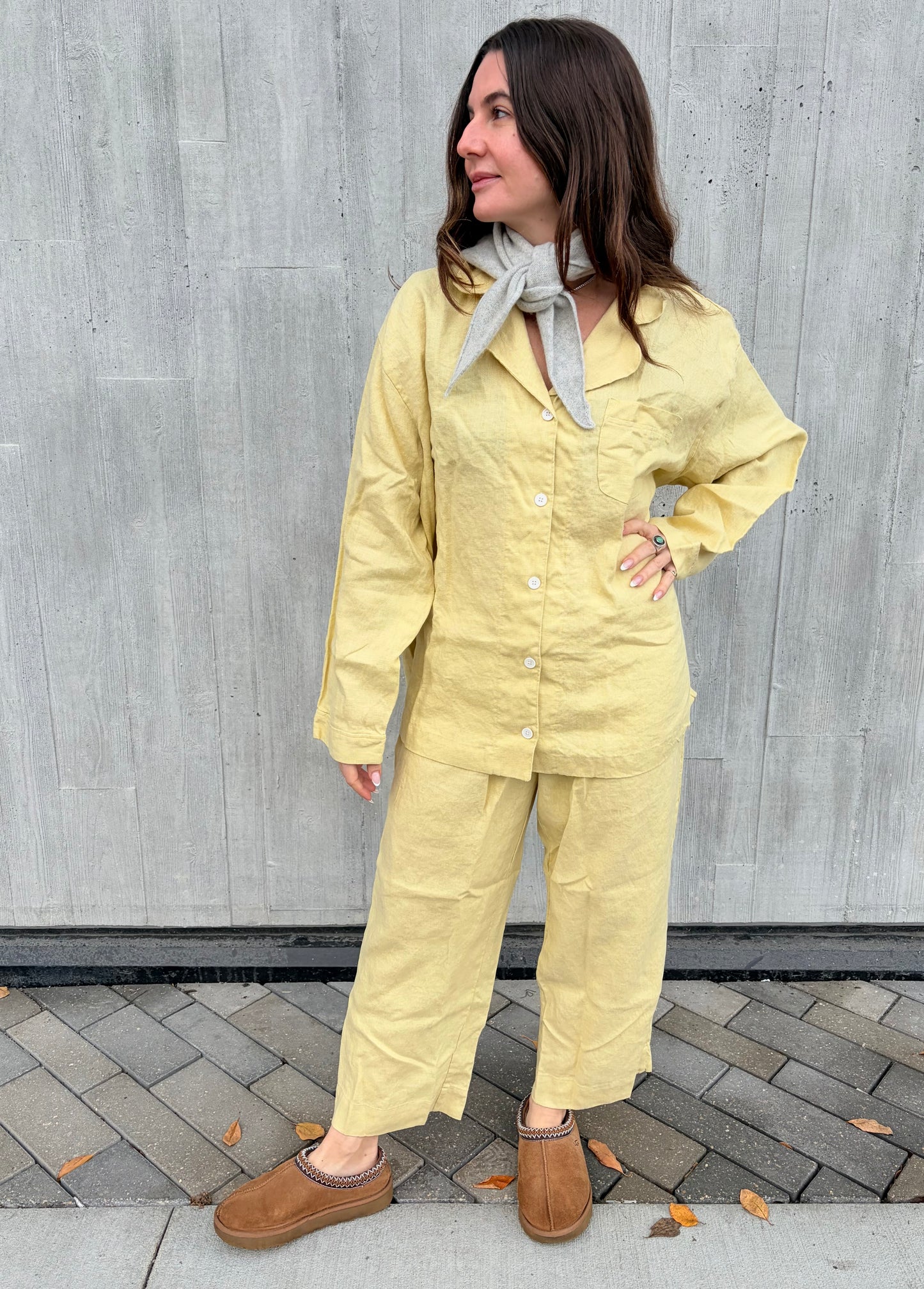 Winter Linen PJ Set — Limoncello