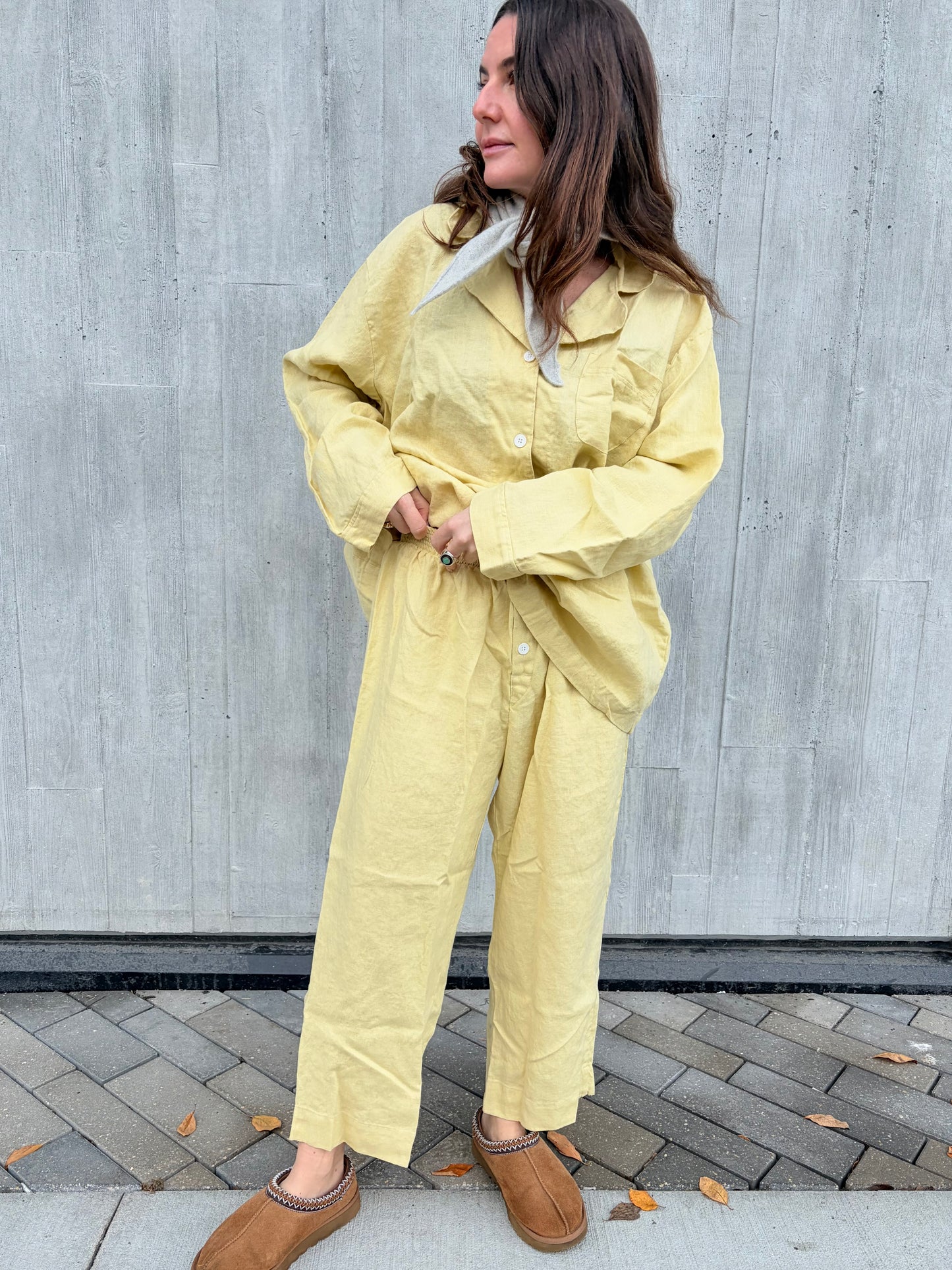 Winter Linen PJ Set — Limoncello