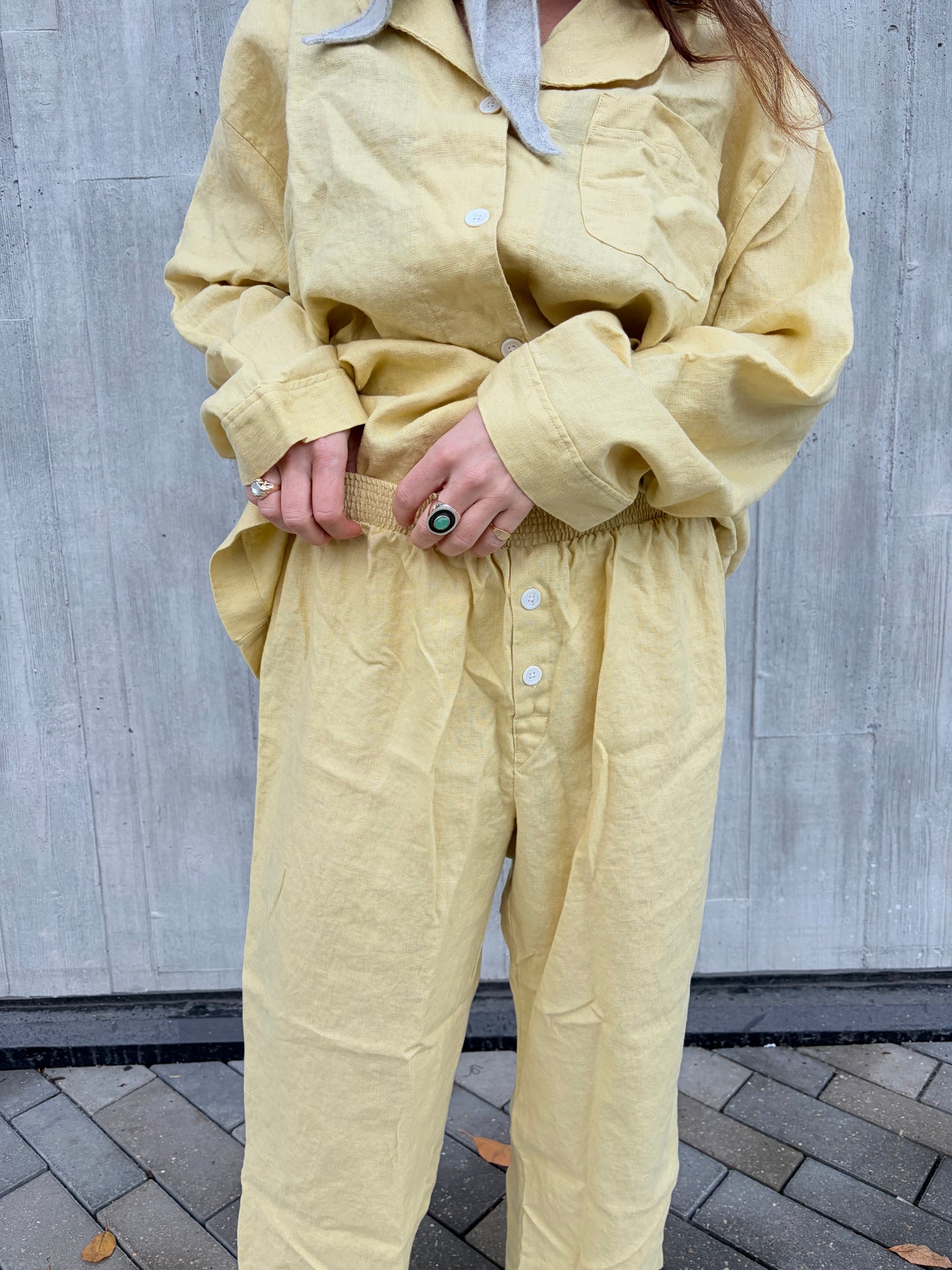 Winter Linen PJ Set — Limoncello