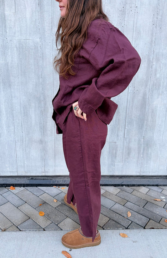 Winter Linen PJ Set — Shiraz