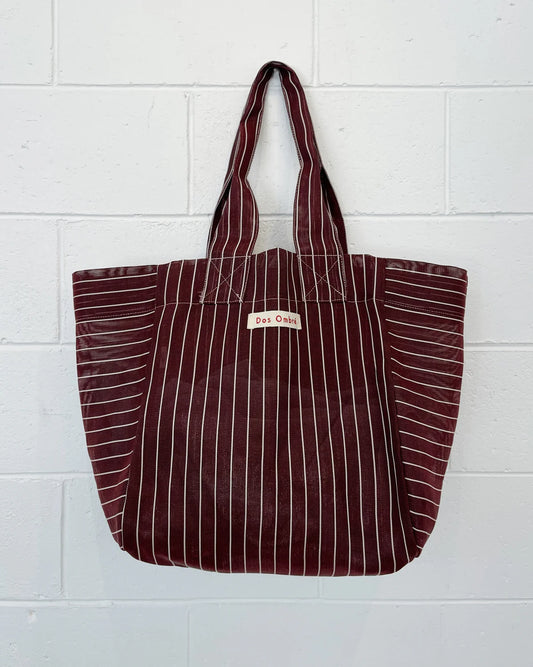 Big Bengali Bag — Merlot Stripe