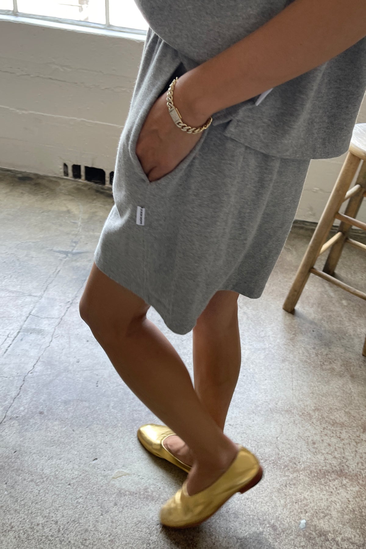 Flared Basketball Shorts - Heather Grey