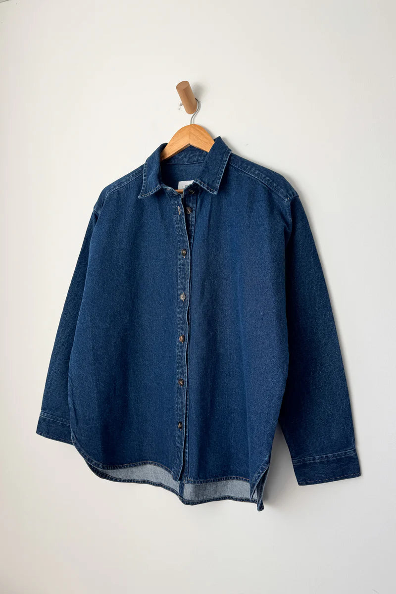 Owen Heavy Denim Shirt - Dark Denim